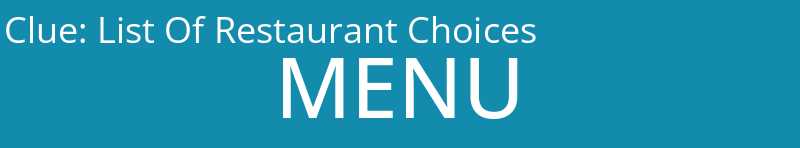 List Of Restaurant Choices