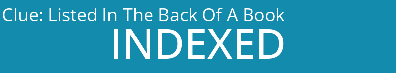 Listed In The Back Of A Book