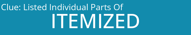 Listed Individual Parts Of