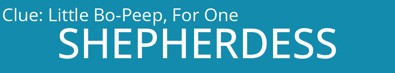 Little Bo-Peep, For One