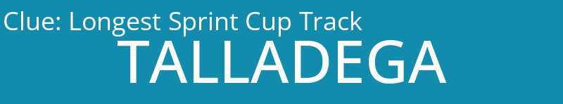 Longest Sprint Cup Track