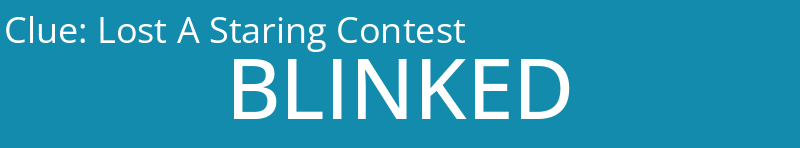 Lost A Staring Contest