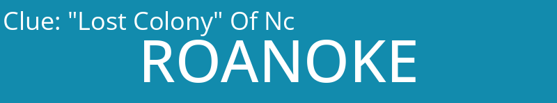 "Lost Colony" Of Nc