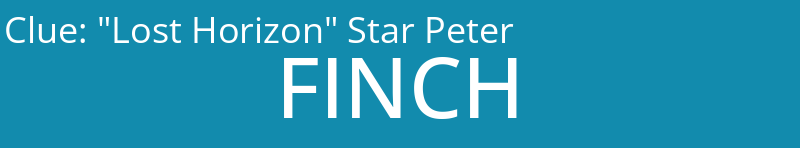 "Lost Horizon" Star Peter