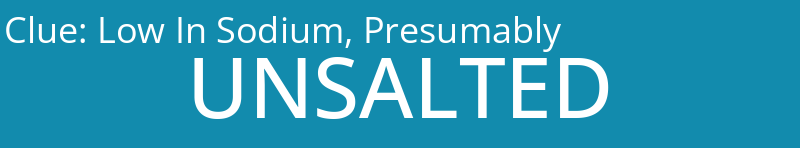 Low In Sodium, Presumably
