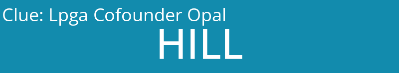 Lpga Cofounder Opal