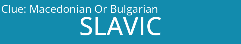 Macedonian Or Bulgarian