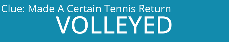 Made A Certain Tennis Return