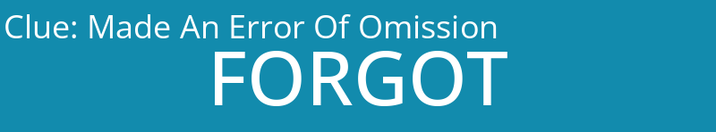 Made An Error Of Omission