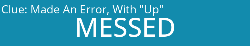 Made An Error, With "Up"