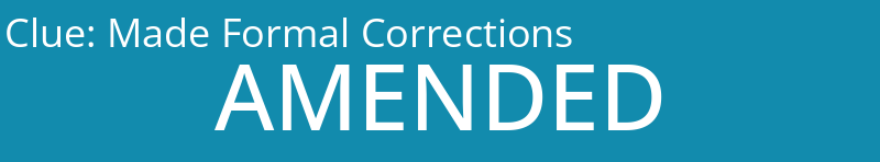 Made Formal Corrections