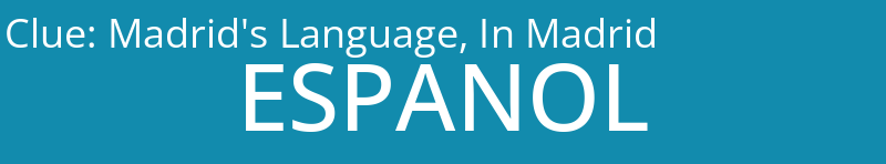 Madrid's Language, In Madrid