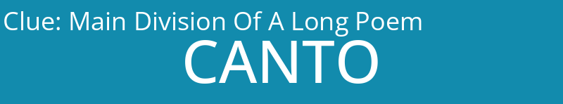 Main Division Of A Long Poem