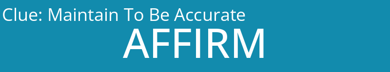 Maintain To Be Accurate