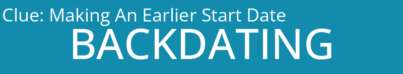 Making An Earlier Start Date
