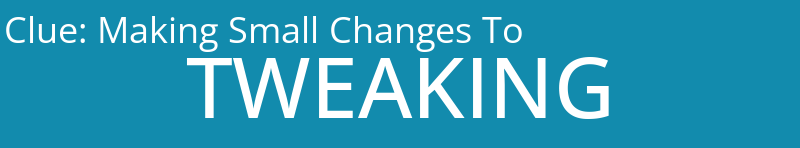 Making Small Changes To