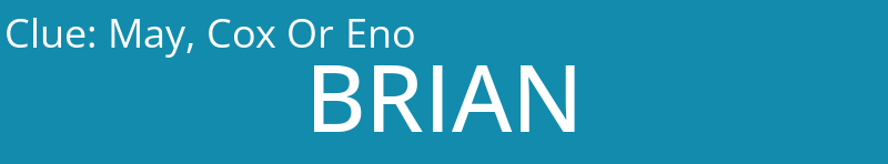 May, Cox Or Eno