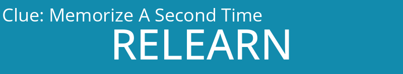 Memorize A Second Time