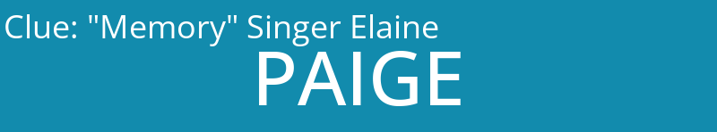 "Memory" Singer Elaine