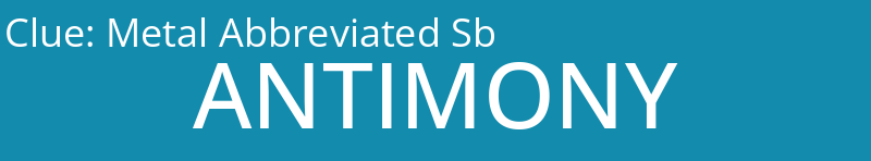 Metal Abbreviated Sb