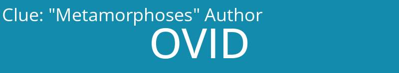 "Metamorphoses" Author