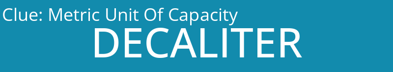 Metric Unit Of Capacity
