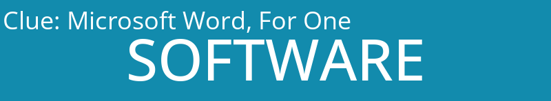 Microsoft Word, For One