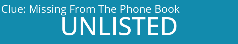 Missing From The Phone Book