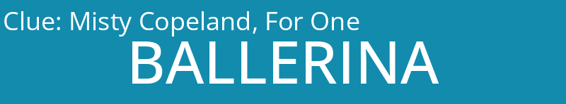 Misty Copeland, For One