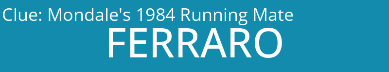 Mondale's 1984 Running Mate