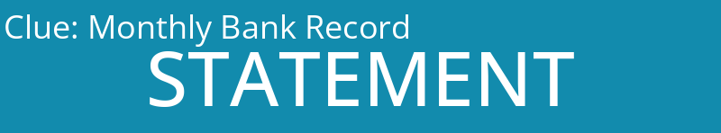 Monthly Bank Record