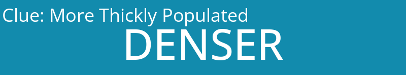 More Thickly Populated