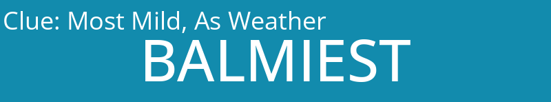 Most Mild, As Weather