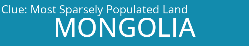 Most Sparsely Populated Land