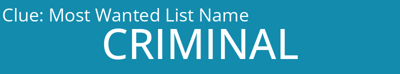 Most Wanted List Name