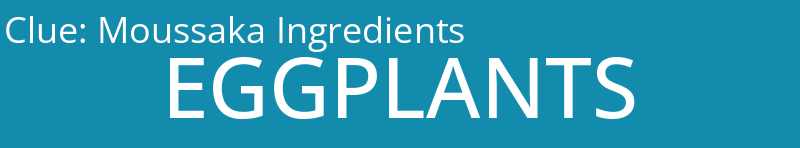 Moussaka Ingredients