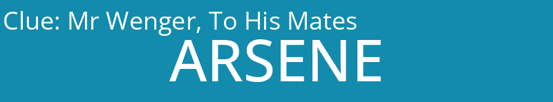 Mr Wenger, To His Mates