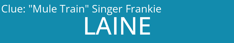 "Mule Train" Singer Frankie