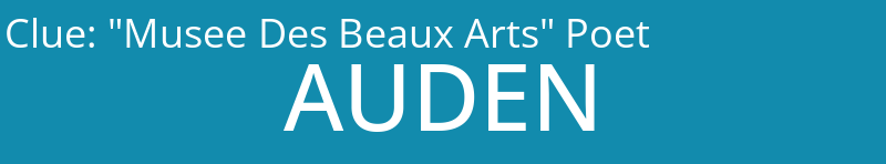 "Musee Des Beaux Arts" Poet