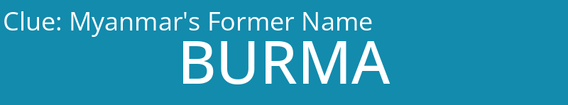 Myanmar's Former Name