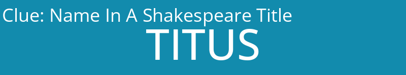 Name In A Shakespeare Title