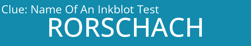 Name Of An Inkblot Test