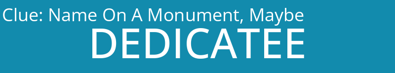 Name On A Monument, Maybe