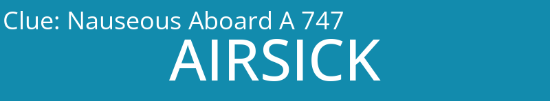 Nauseous Aboard A 747