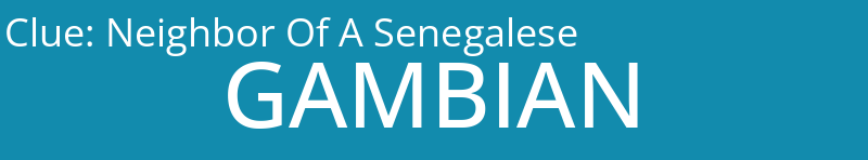 Neighbor Of A Senegalese