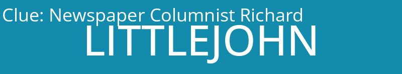 Newspaper Columnist Richard