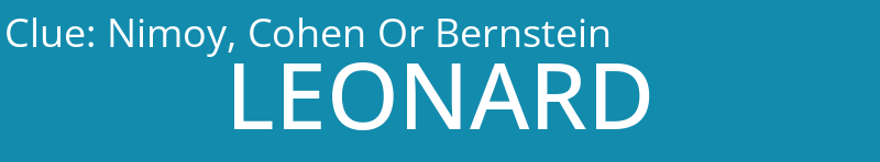 Nimoy, Cohen Or Bernstein