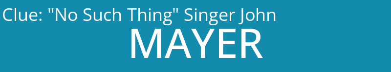 "No Such Thing" Singer John