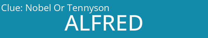 Nobel Or Tennyson