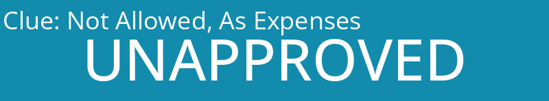 Not Allowed, As Expenses